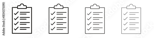 Clipboard icon, Set vector logo design templates,