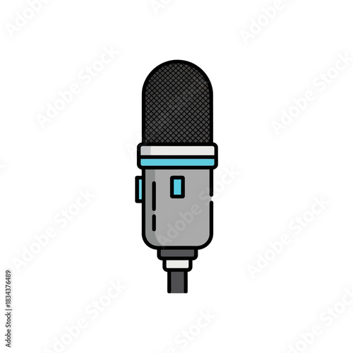 Professional studio microphone for audio recording and broadcasting.