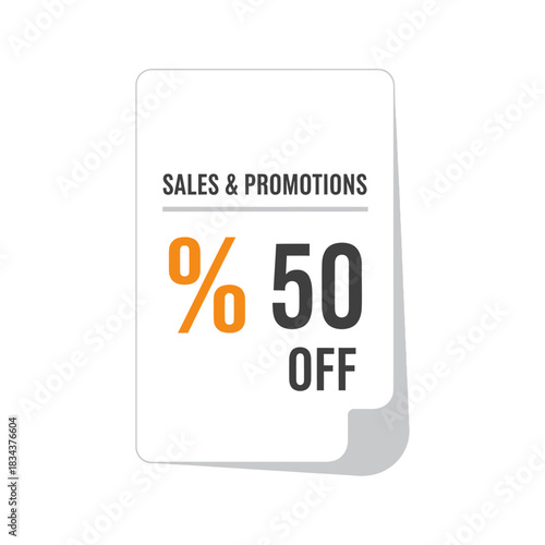 Sales and Promotions - 50 Off Discount Sticker for Marketing Campaigns.