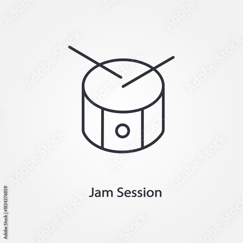 Jam Session icon symbol illustration vector eps10 logo template design pattern seamless bright minimal design flat design realistic style simple design modern design