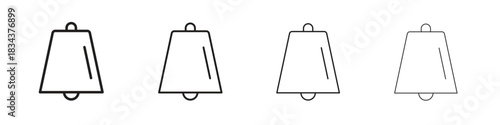 Cowbell icon, Set vector logo design templates,