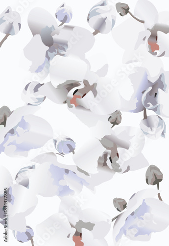 Seamless colorful floral pattern. Hand drawn flowers, herbs, leaves, branches, berries, tulip. Simple cute flat vector elements. Design for textile, cover, wallpaper