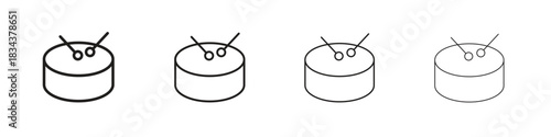 Drum icon, Set vector logo design templates,