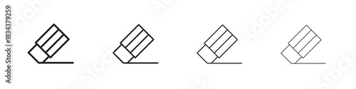 Eraser icon, Set vector logo design templates,