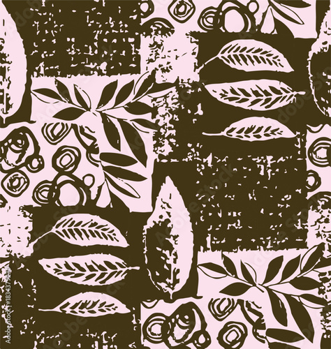 seamless patchwork paisley pattern on background.Seamless patchwork design vector fabric design. Vector graphic tile for interior and clothing fabric or ceramic tiles