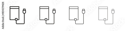 External hard drive icon, Set vector logo design templates,
