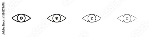 Eyes icon, Set vector logo design templates,