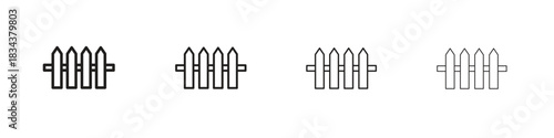 Fence icon, Set vector logo design templates,