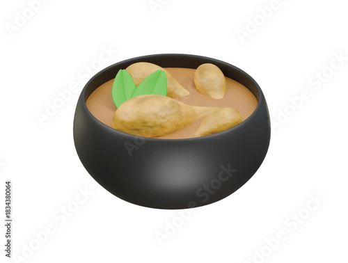 chicken opor icon 3d illustration render