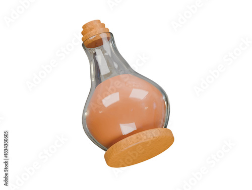 ketchup bottle icon 3d illustration render 