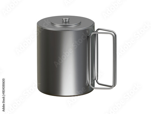 camping mug icon 3d illustration render