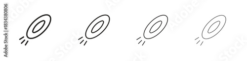 Flying disc icon, Set vector logo design templates,