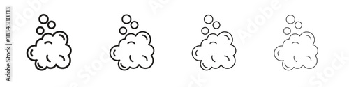 Foam icon, Set vector logo design templates,