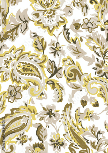 seamless floral pattern on a black background. The pattern is densely packed with small bouquets of flowers. The flowers are stylized, appearing almost like peonies or large roses.