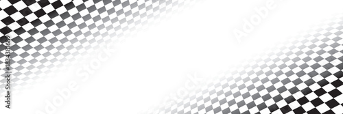 Floor in perspective with checkerboard texture. Empty chess board. Vector illustration.