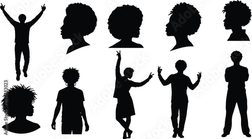 Elegant Ballet Dancer Silhouettes Vector Collection, Illustrating Women in Artistic Leaps, Seated Poses, and On Point, Emphasizing Grace, Performance Art, Classical Dance, and Dynamic 