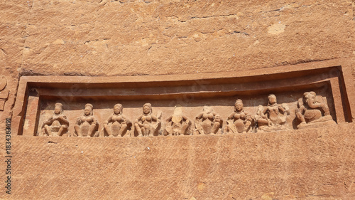 India, Uttar Pradesh, Lalitpur, Ancient Carvings of Hindu Deities of Ancient Siddha Caves, it Dated Back in 8th Century Near Deogarh.
