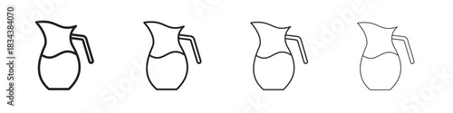 Jug icon, Set vector logo design templates,