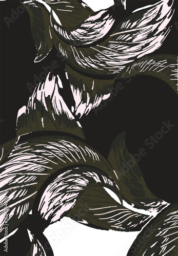 Abstract contemporary seamless pattern. Hand-drawn grunge artwork design. Repeatable boho print. Vector illustration.