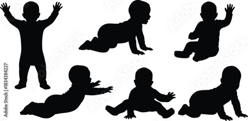 Hands Holding Digital Gadgets and Card Silhouettes Vector Set, Illustrating Interaction with Smartphone, Tablet, Spray Bottle, and Business Card, Emphasizing Modern Technology, Mobile Usage, and 