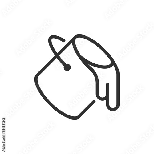 Paint bucket, linear icon. Painting and renovation concept. Line with editable stroke.