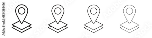 Land layer location icon, Set vector logo design templates,