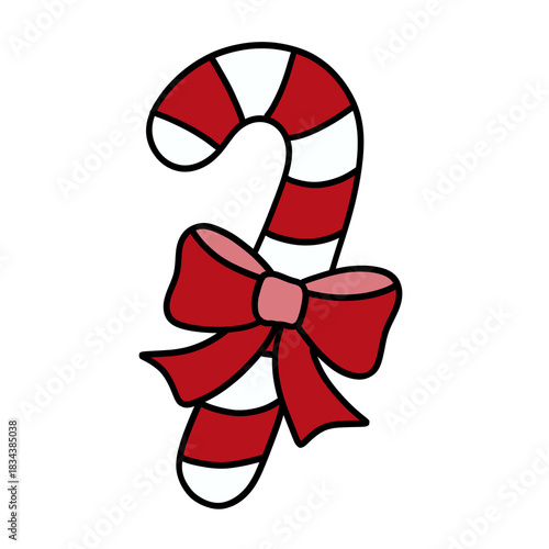 Cute Candy Cane Christmas PNG