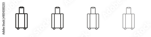 Luggage icon, Set vector logo design templates,