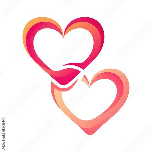 Diverse Heart Graphic Collection: Gold 3D, Intertwined, Heart Lock, and Kawaii Icons for Romantic Design Projects