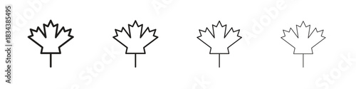 Maple leaf icon, Set vector logo design templates,