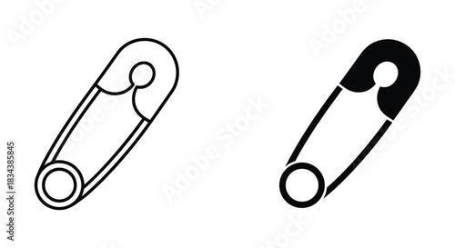 Safety Pin Icon Set