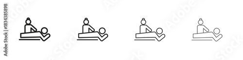 Massage icon, Set vector logo design templates,