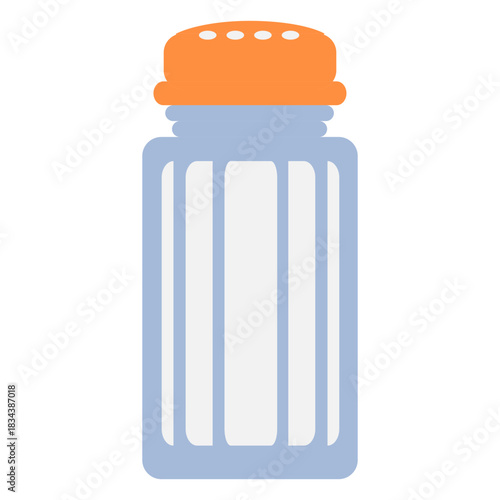 Cooking salt shaker flat