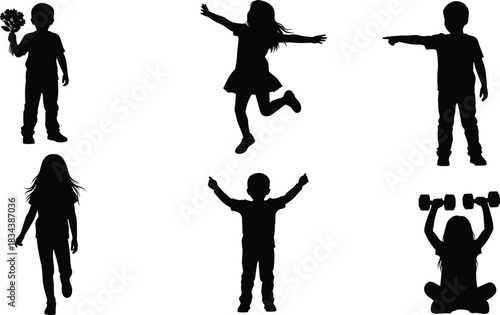 Adventure Photographer Silhouettes Vector Set with Backpacks, Illustrating Tourists and Professionals Taking Pictures, Emphasizing Travel, Hobby, Journalism, Outdoor Exploration, and Camera Equipment.
