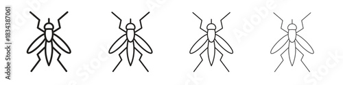 Mosquito icon, Set vector logo design templates,