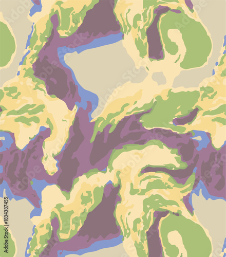 Abstract contemporary seamless pattern. Hand-drawn grunge artwork design. Repeatable boho print. Vector illustration.