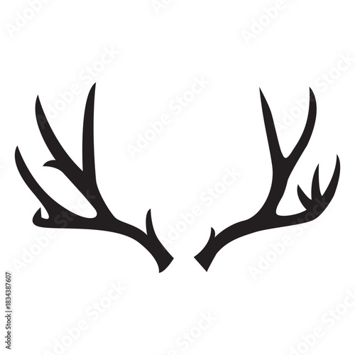 Antler deer silhouette deer