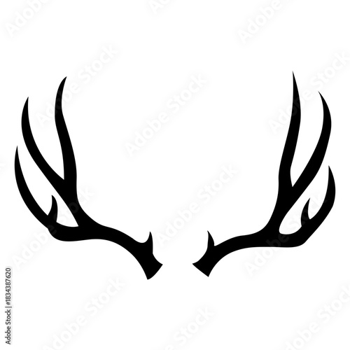 Antler silhouette deer