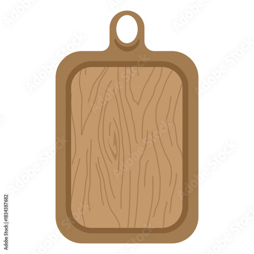 Brown cutting board flat