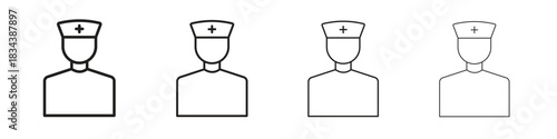 Nurse icon, Set vector logo design templates,