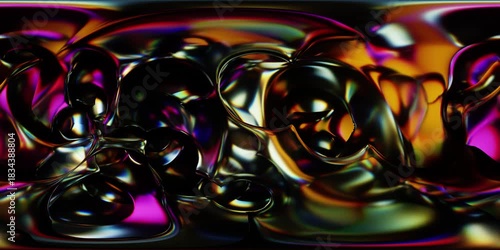 360VR Iridescent Liquid Dimensional Flow 4K Loop