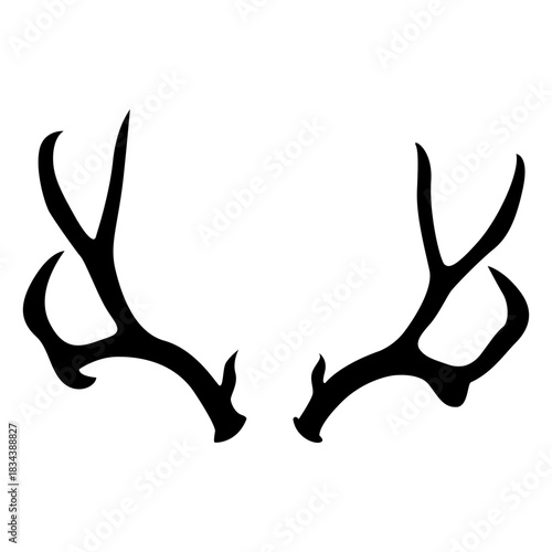 Deer antler whitetail silhouette