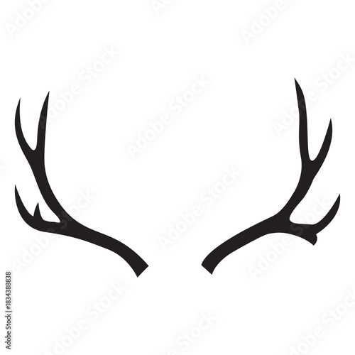 Deer mule antler silhouette
