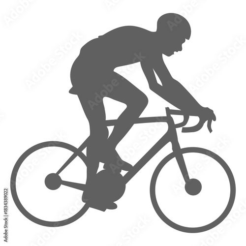Speed cyclist silhouette