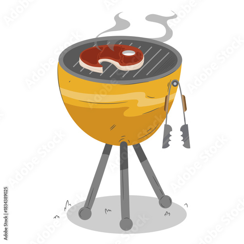 Stead round bbq grill