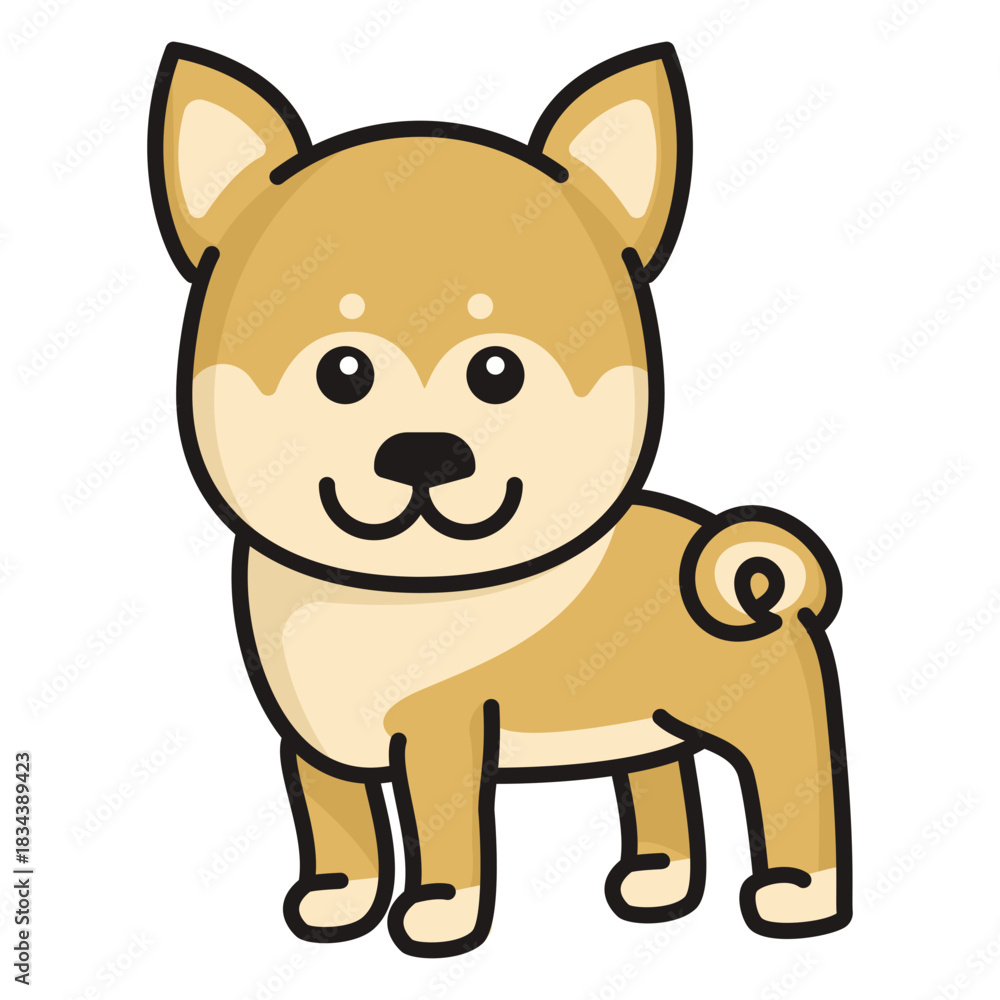 Fototapeta premium Cute shiba colored