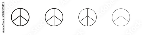 Peace icon, Set vector logo design templates,