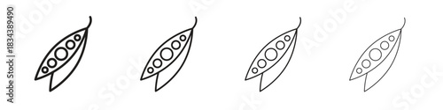 Peapod icon, Set vector logo design templates,