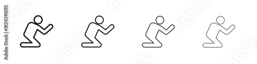 Person Praying icon, Set vector logo design templates,