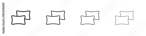 Pillow icon, Set vector logo design templates,